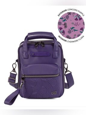 Lug Bumble Satin Luxe VL Crossbody Bag Concord Purple Free Shipping